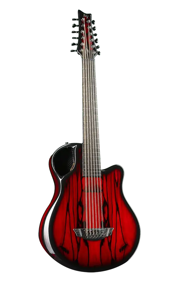 x7 12 String with wooden veneer red