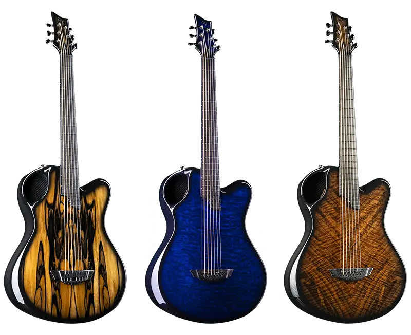 selection of emerald guitar's x20 baritone models