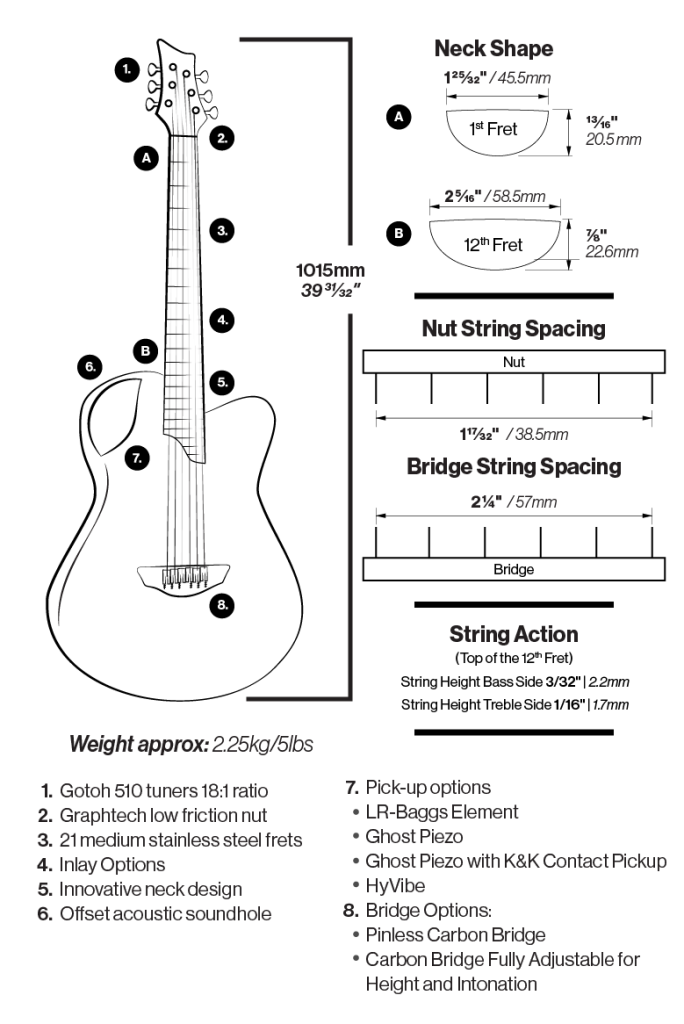 x20 baritone carbon fiber guitar