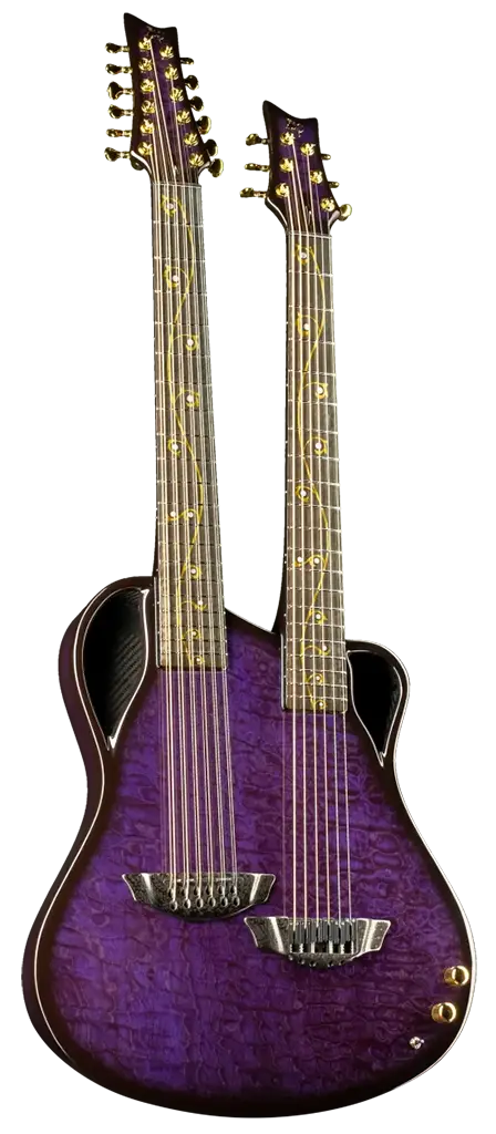 chimaera double neck carbon fiber guitar 18 string