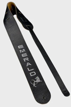 emerald guitar strap black