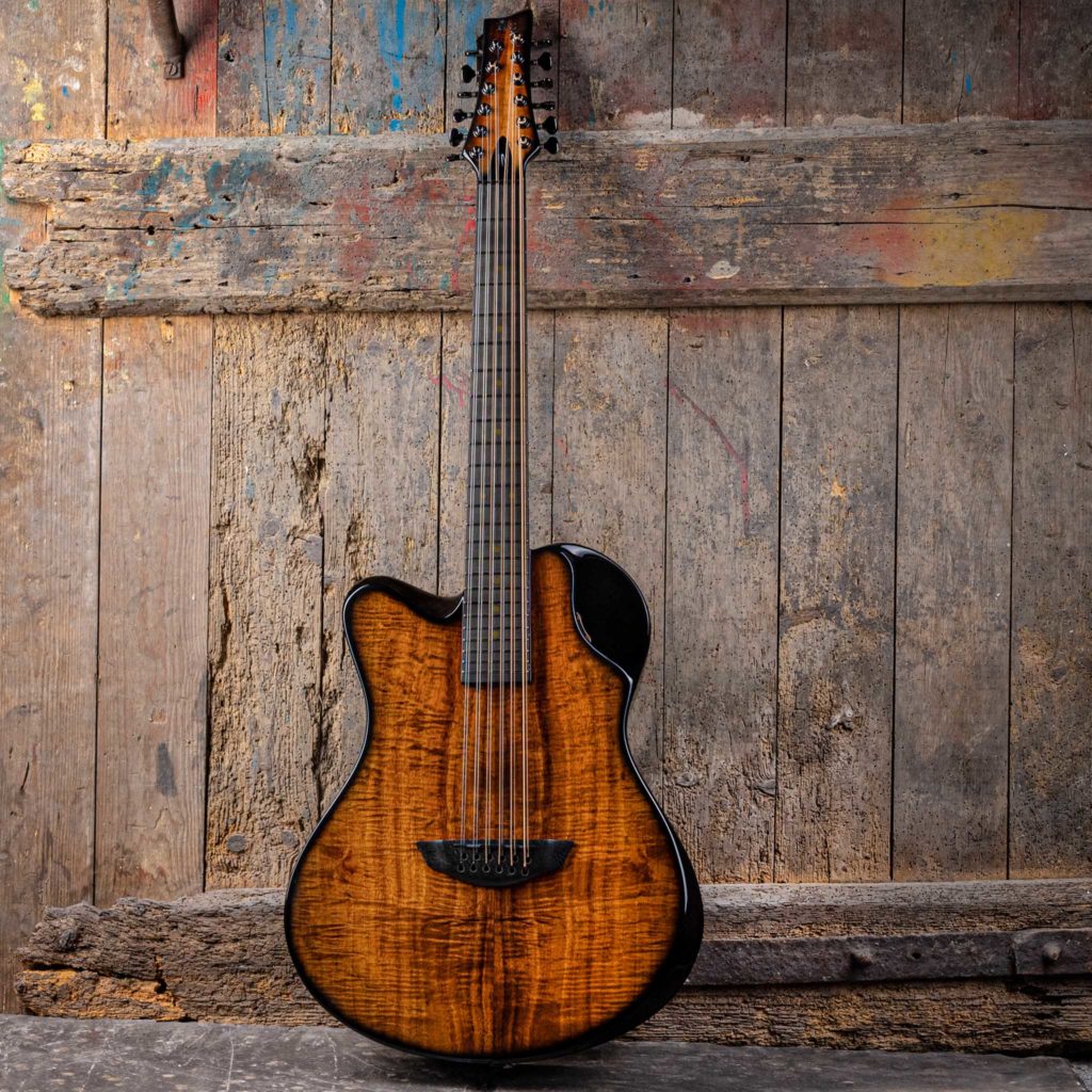 Emerald Guitars X20 Lefty left-handed acoustic guitar, front view