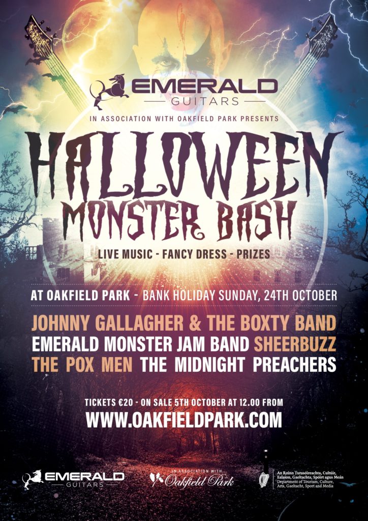 Emerald Guitars Halloween Monster Bash Event Poster