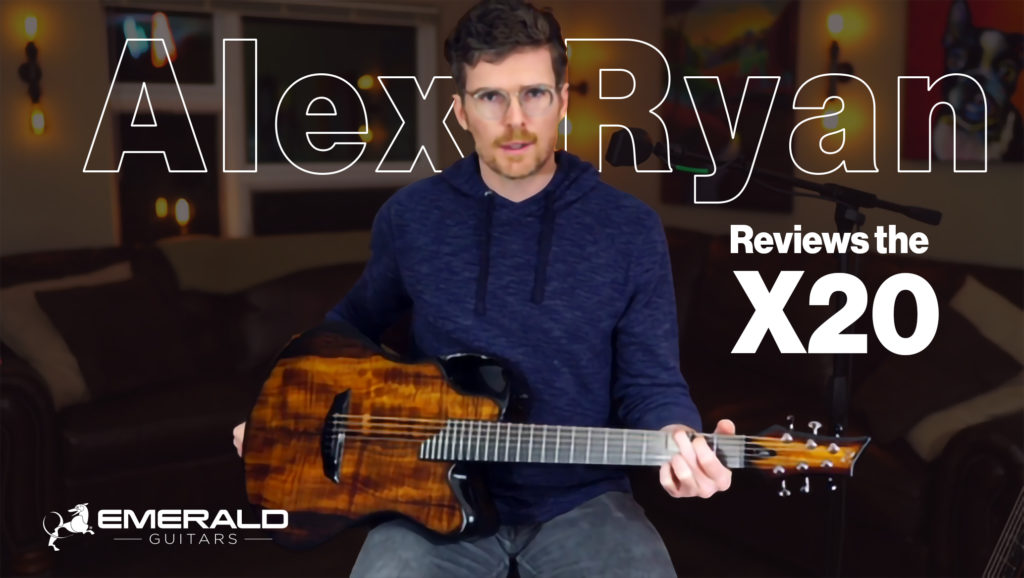 Alex Ryan reviewing Emerald X20 guitar
