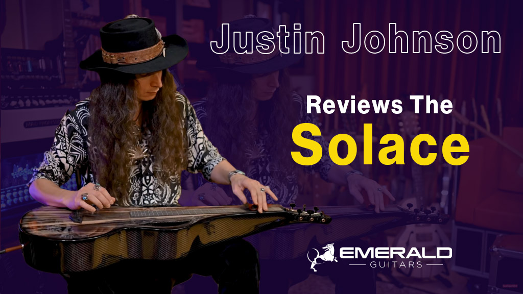 Musician Justin Johnson reviewing Solace lap steel guitar