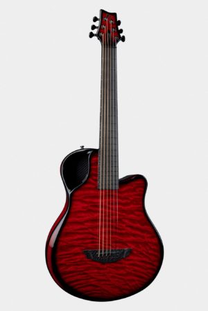 Emerald X7 Guitar with Red Quilted Finish