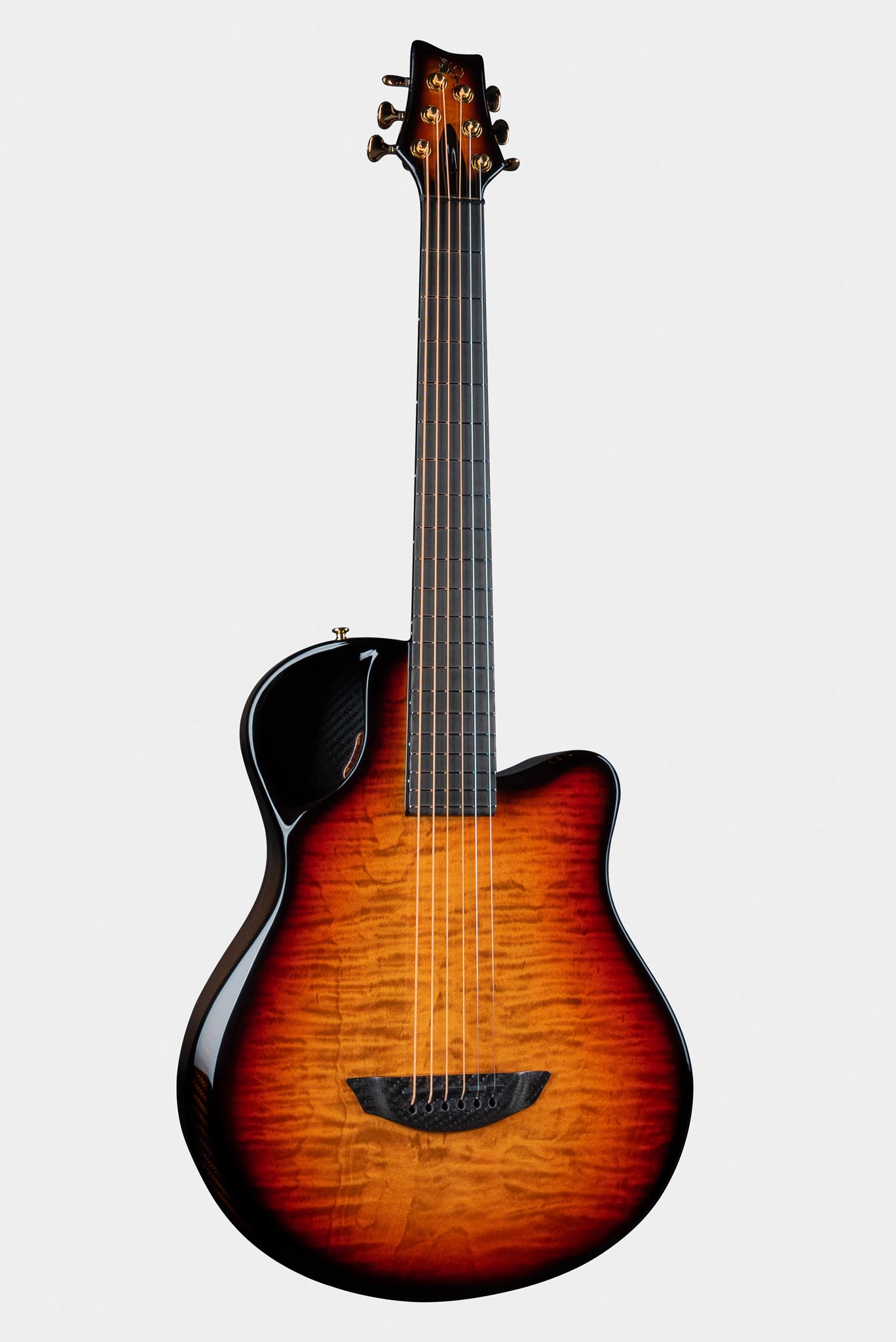 Emerald S X7 Flame Maple in Sunburst, Carbon Fiber Guitar