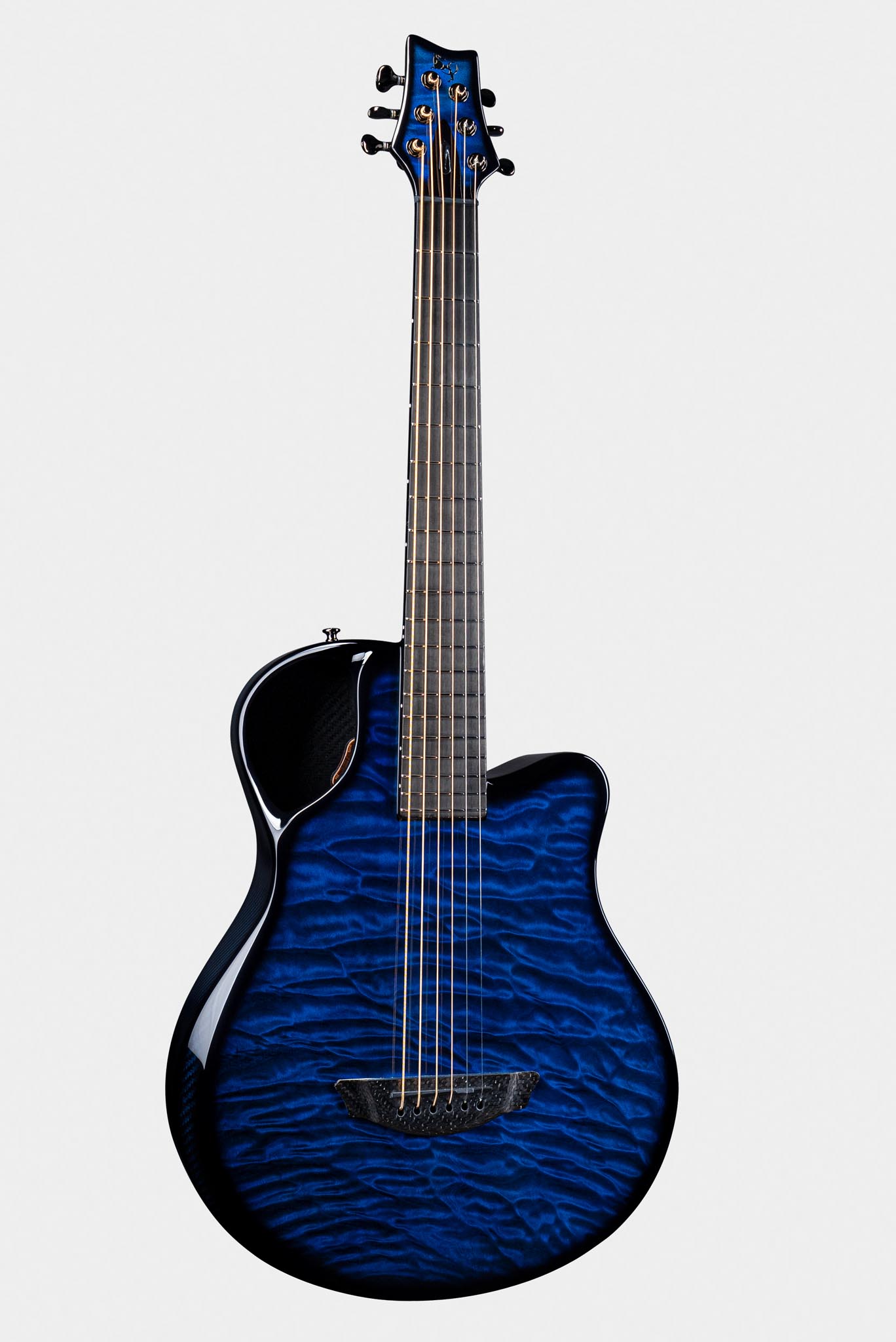 Emerald X7 Guitar in Blue, Made of Carbon Fiber