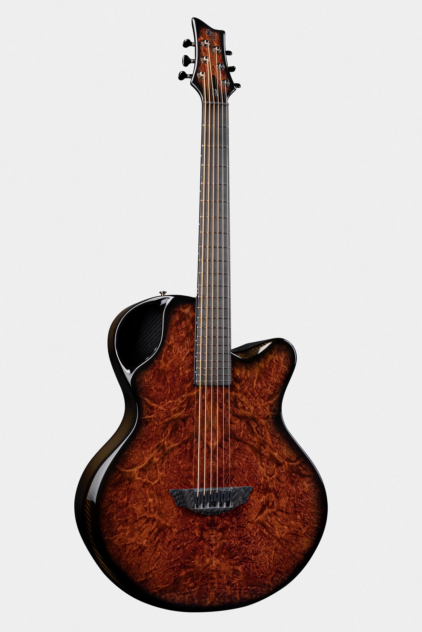 Emerald X30 Redwood Burst Guitar Made of Carbon Fiber