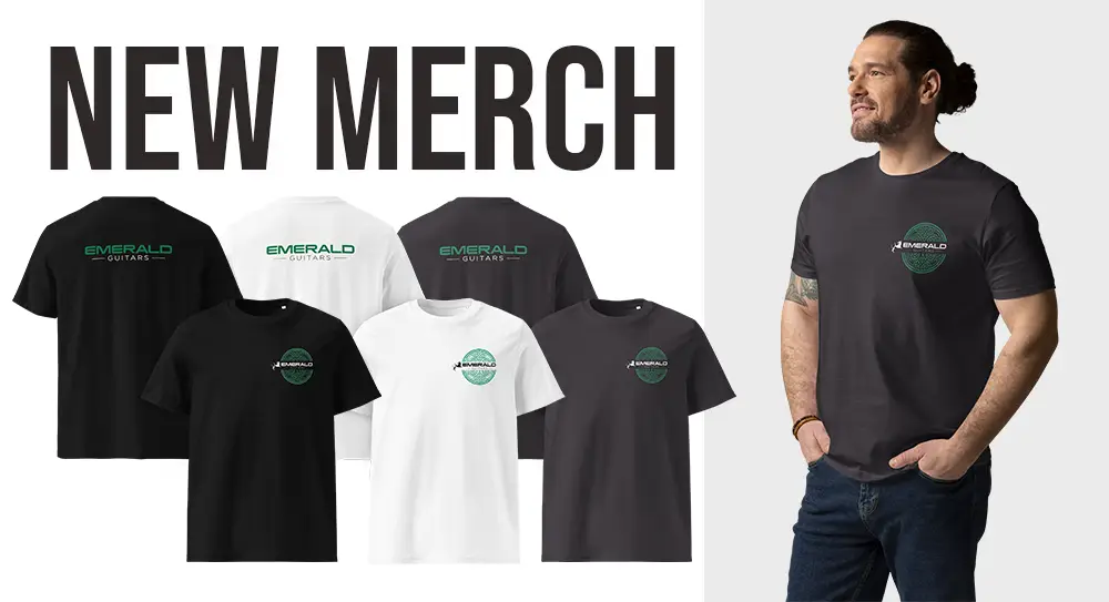 New emerald guitars t-shirt with a celtic design, Irish tees