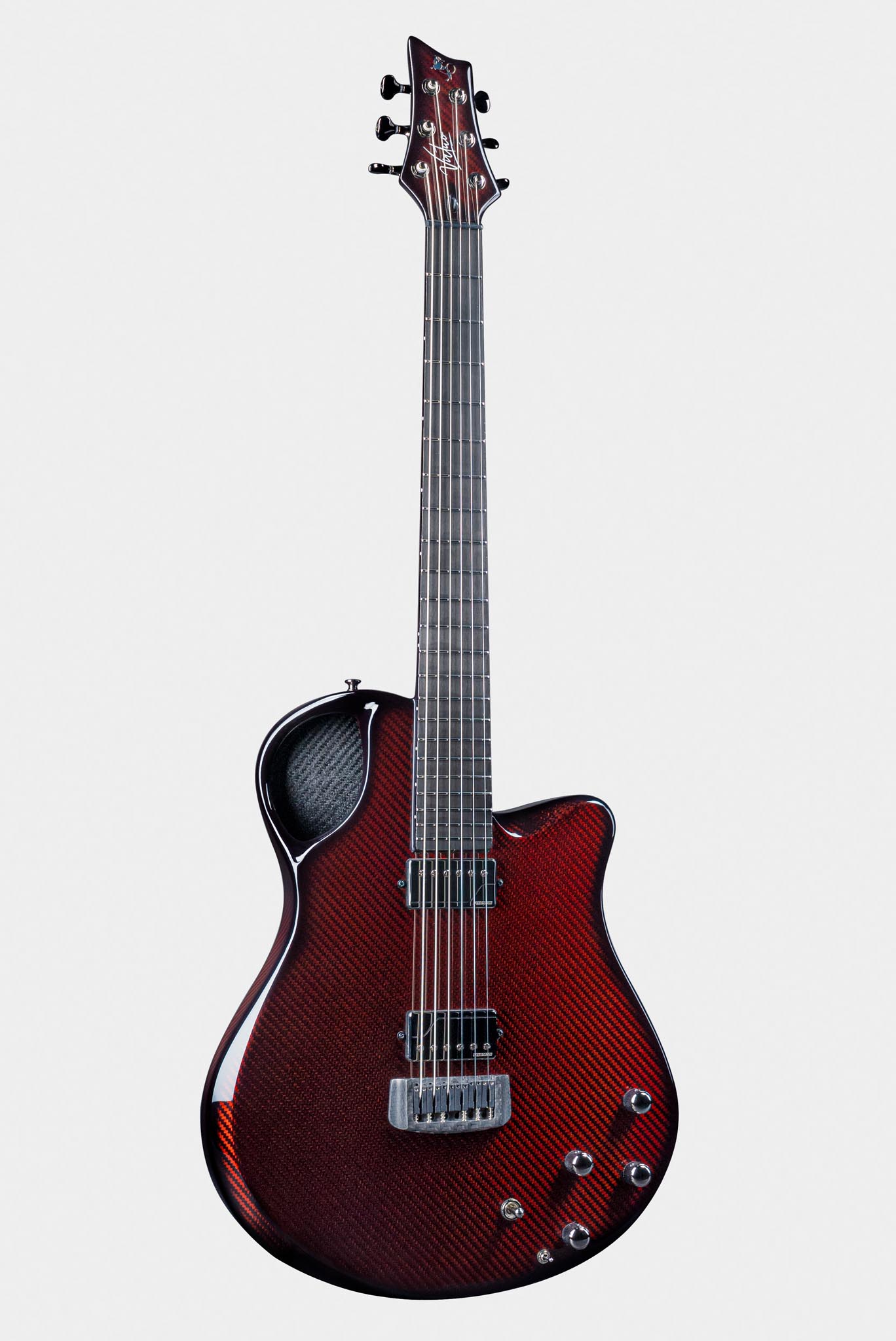 Emerald Virtuo Carbon Fiber Guitar in Red
