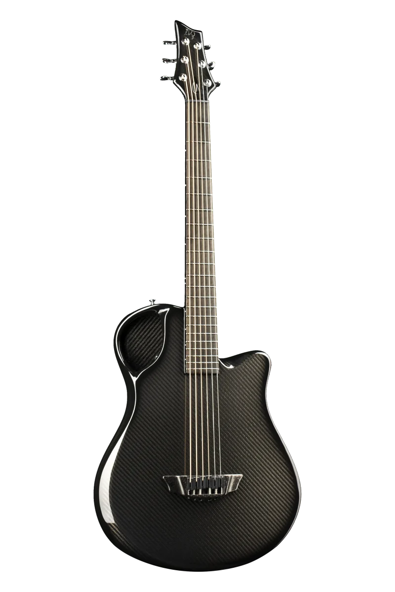Emerald Guitars X10 Slimline Black with GraphTech Ghost Piezo Pickup