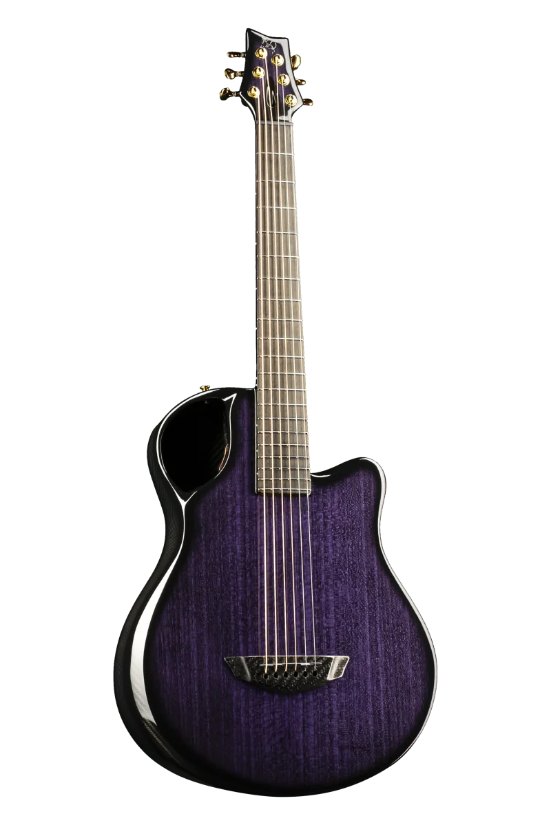 Sleek Emerald X7 Guitar with Purple Koto Finish and Pinless Bridge X7 Purple