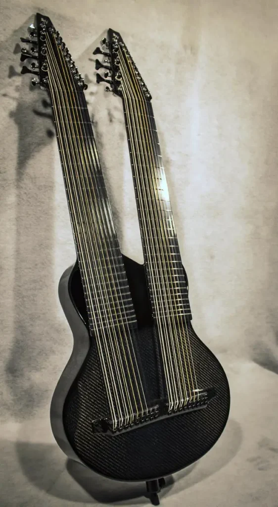 Kevin Kastning’s custom guitars double neck