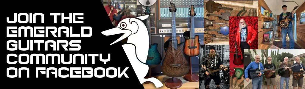 Emerald guitars community hub on Facebook