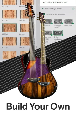 Chimaera double neck carbon fiber guitar