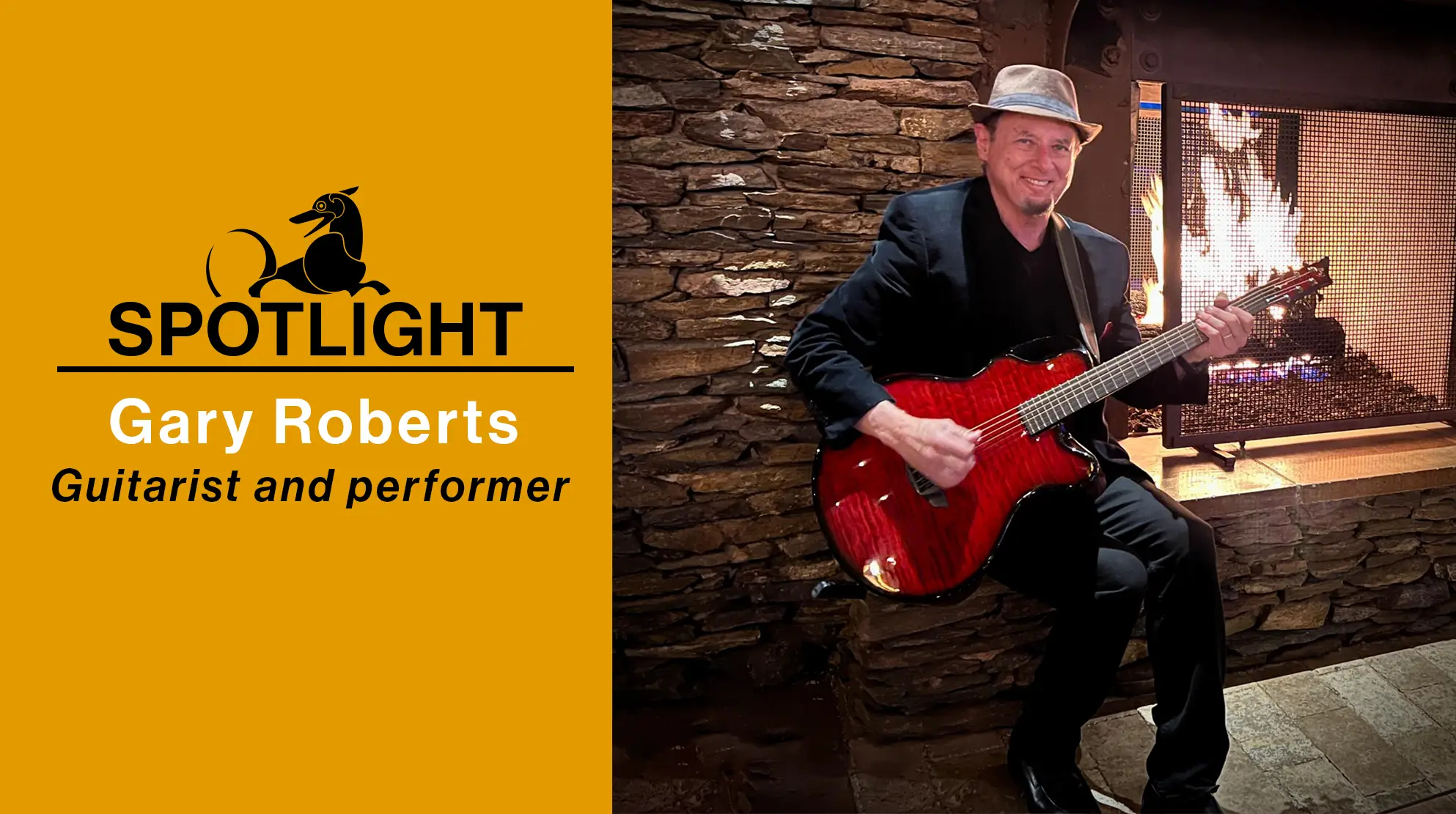 Gary Roberts guitarist and performer emerald guitars carbon fiber