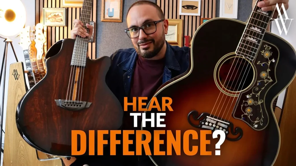 Michael Watts - blind comparison carbon vs wood guitar