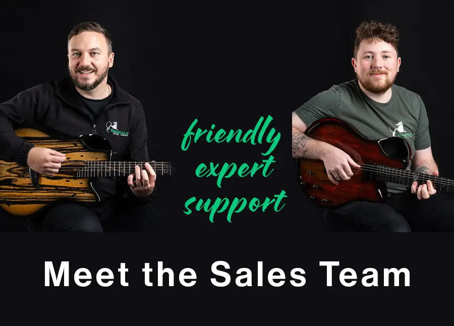 Emerald guitars sales team, experts in carbon fiber guitars