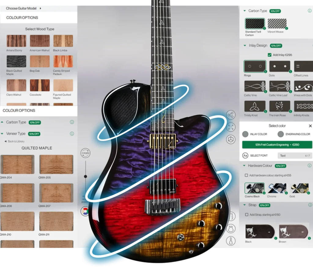 emerald guitars 3D builder for carbon fiber acoustic guitars