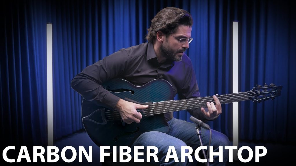 Joscho Stephan plays the emerald guitars archtop kestrel carbon fiber