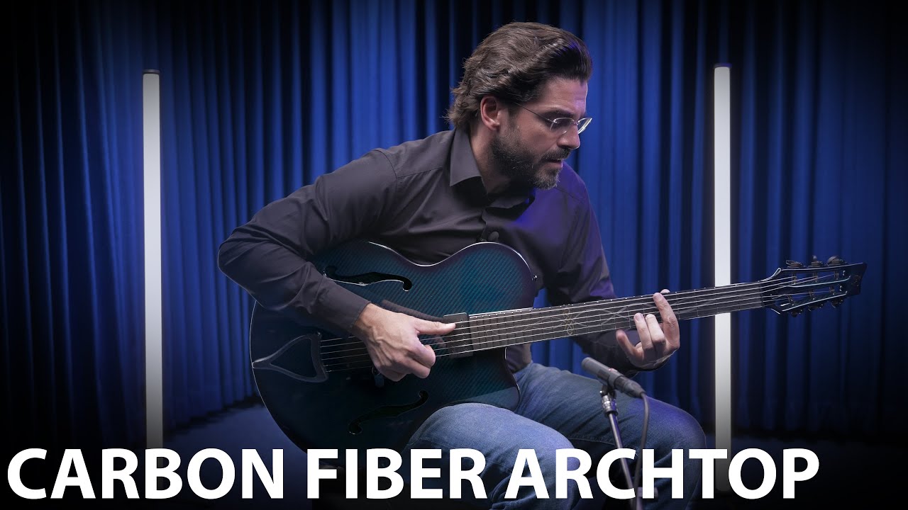 Joscho Stephan plays the emerald guitars archtop kestrel carbon fiber