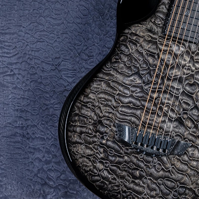 Carbon fiber guitar veneer Black Quilted MAple