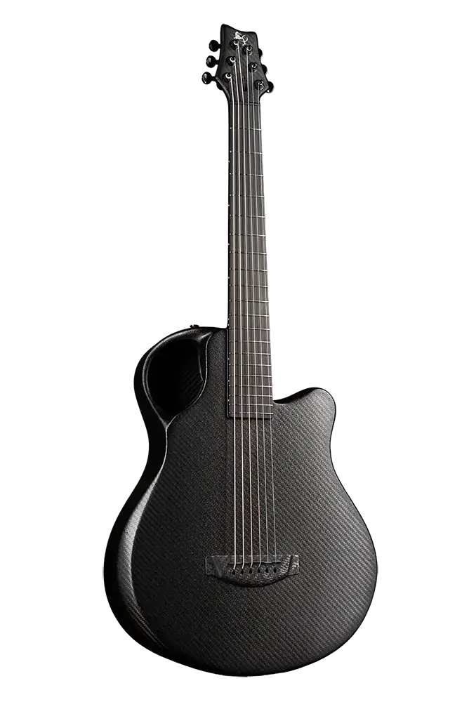 Emerald guitars X7 black opus travel studio guitar