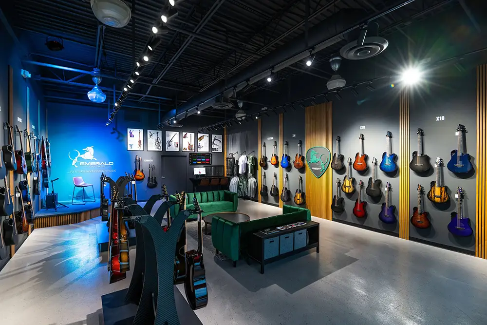 Emerald Guitars USA Showroom, Florida