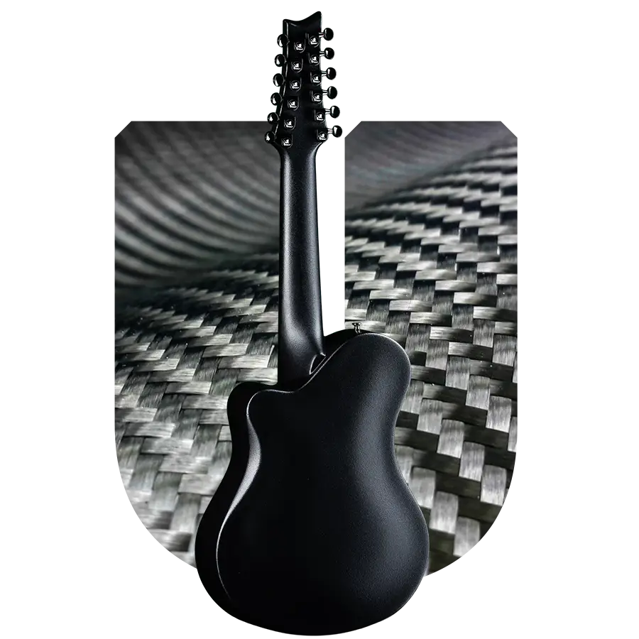 amicus black opus emerald guitars carbon fiber design