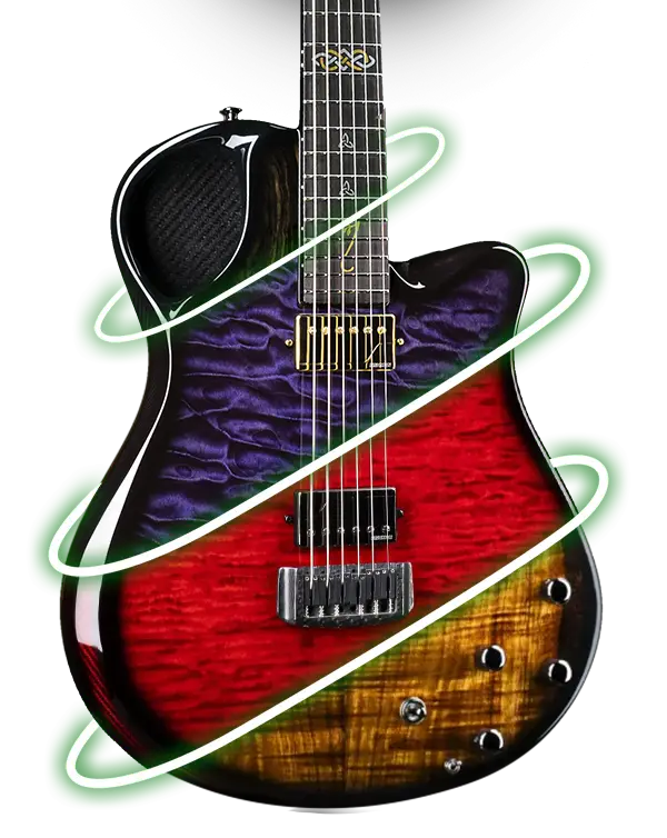 guitar 3 beams green