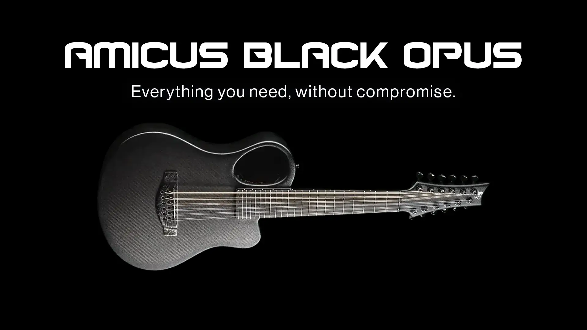 Amicus Black Opus 12 string carbon fiber guitar