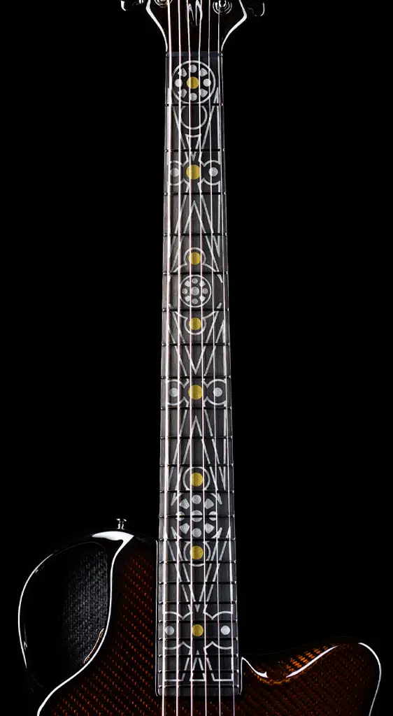 Emerald guitar irish inlay Cláirseach carbon fiber guitars