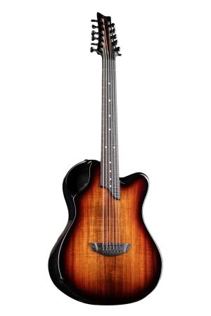 12 string carbon fiber guitar with Koa veneer finish