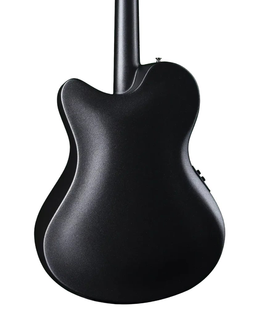 Noir carbon fiber satin finish 6 string guitar by emerald guitars