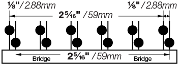 x20 12 string bridge spacing