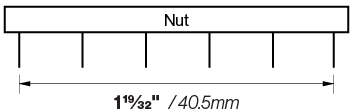 x20 nylon nut spacing