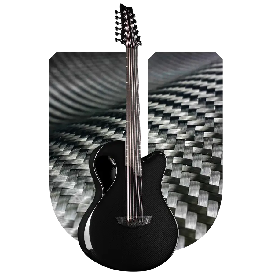 Unique Manufacturing Process short-scale carbon fiber guitar