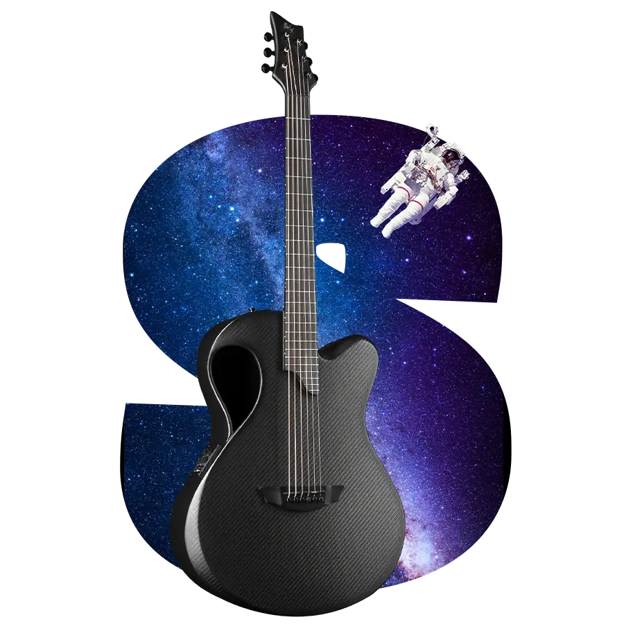 Guitar carbon fiber space grade emerald guitars