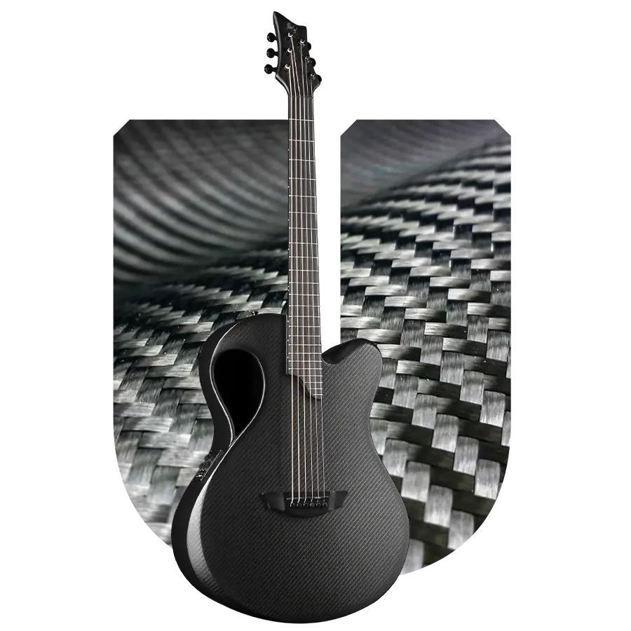 Unique Manufacturing Process short-scale carbon fiber guitar
