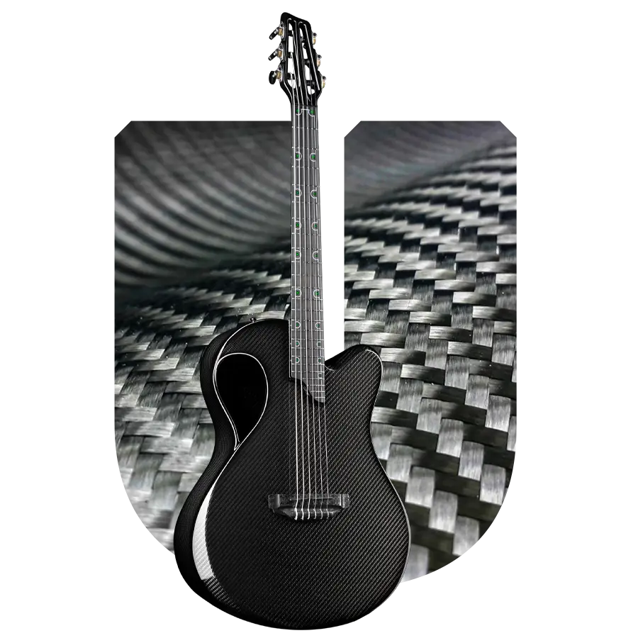 Unique Manufacturing Process short-scale carbon fiber guitar