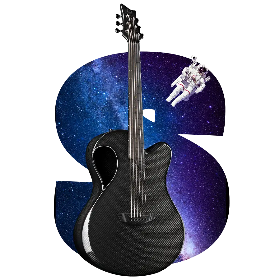 Guitar carbon fiber space grade emerald guitars