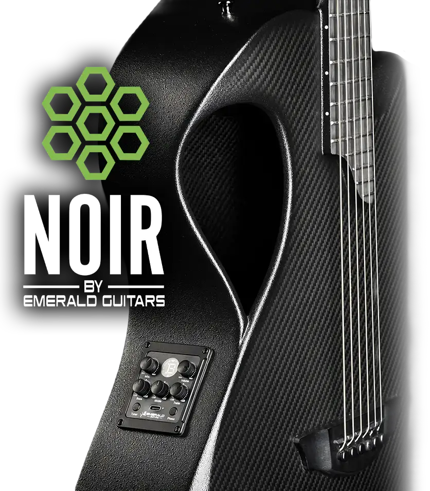 noir carbon fiber guitar by emerald