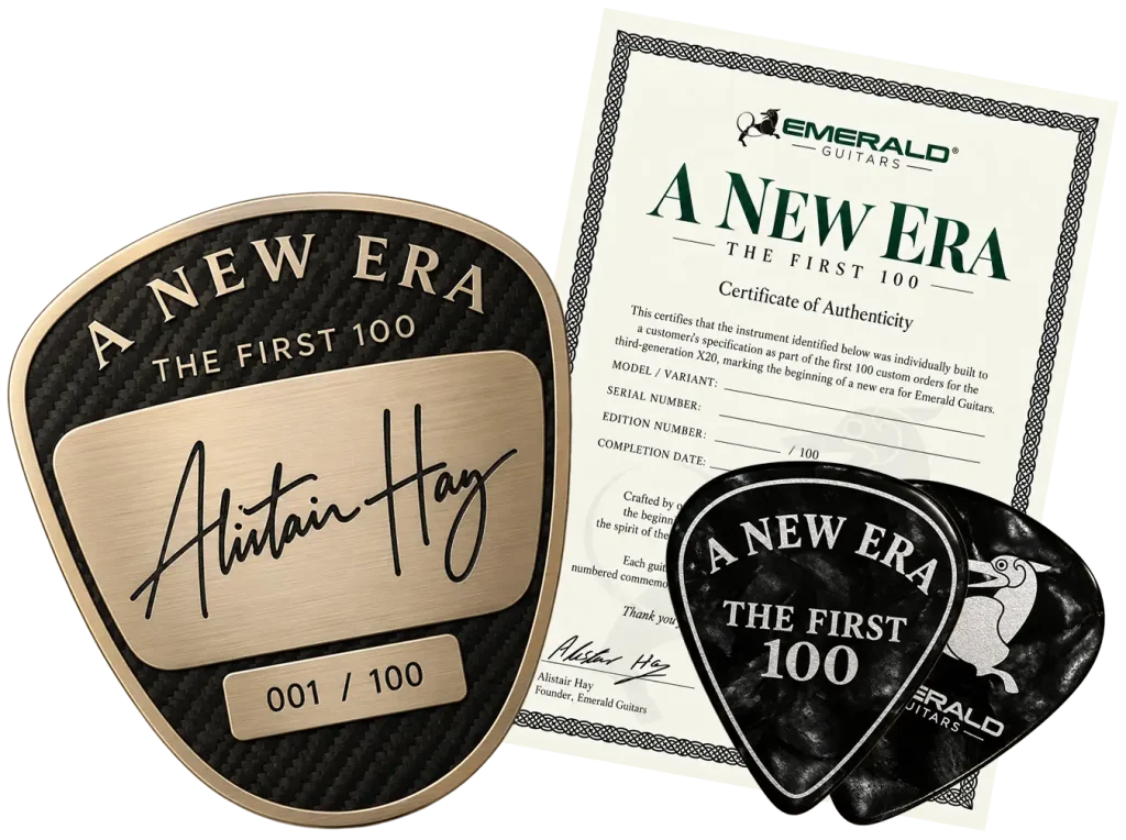 first 100 get free merch emerald guitars