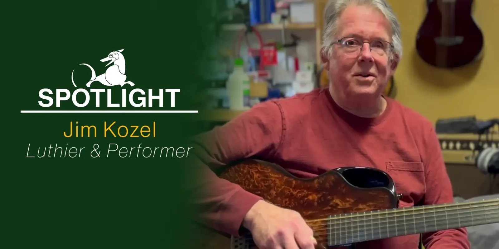 Jim Kozel and his 12 string Emerald Guitar