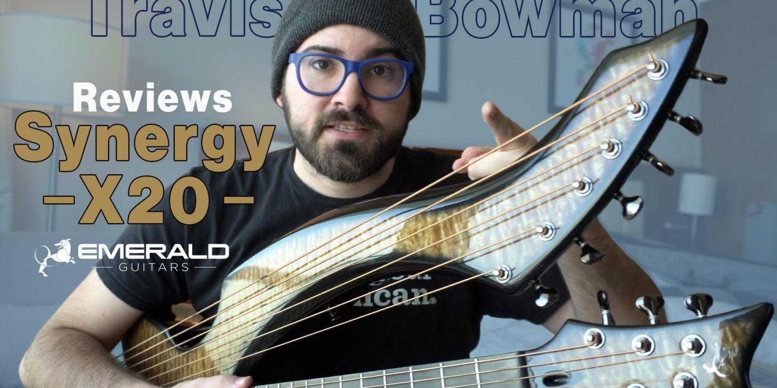 Travis Bowman playing the Synergy X20 Harp Guitar by Emerald Guitars